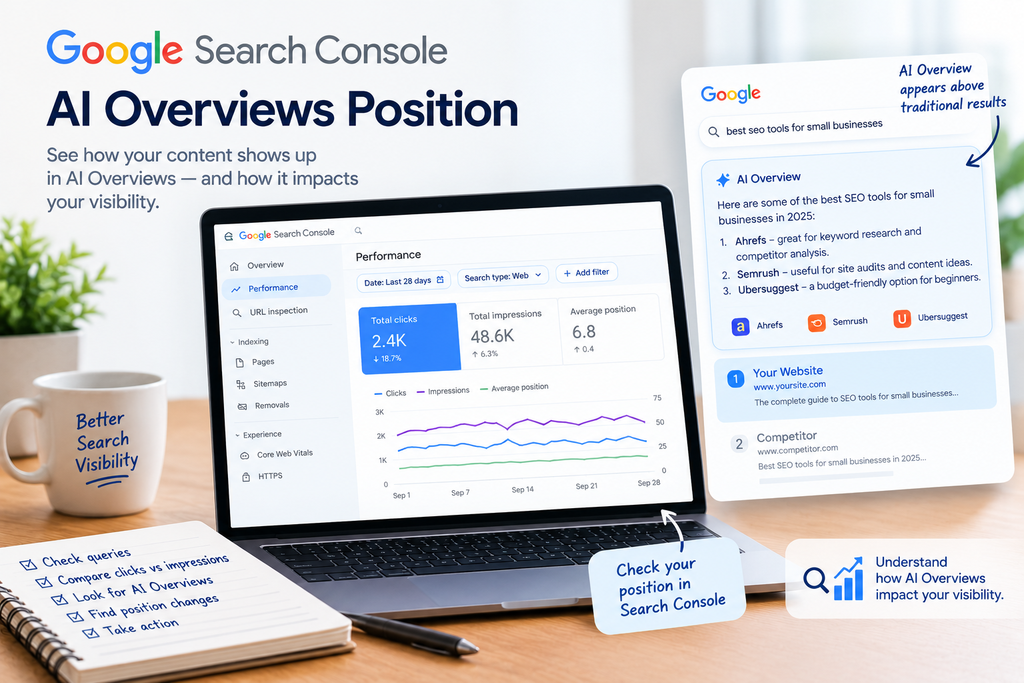 Search Console AI Overviews position
